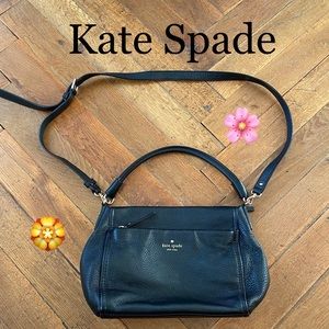 Kate Spade ♠️ Soft Black Leather Crossbody bag